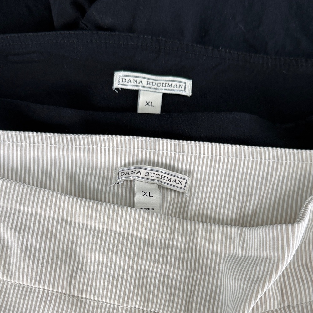 Dana Buchman Black and Cream Striped Women's Shorts